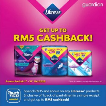 Guardian-Libresse-RM5-Cashback-Promotion-with-Touch-n-Go-350x349 - Beauty & Health Johor Kedah Kelantan Kuala Lumpur Melaka Negeri Sembilan Pahang Penang Perak Perlis Personal Care Promotions & Freebies Putrajaya Sabah Sarawak Selangor Terengganu 
