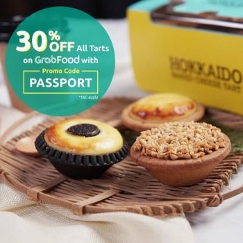 Hokkaido-Baked-Cheese-Tart-30-off-Promo-at-GrabFood-350x350 - Beverages Food , Restaurant & Pub Johor Kedah Kelantan Kuala Lumpur Melaka Negeri Sembilan Online Store Pahang Penang Perak Perlis Promotions & Freebies Putrajaya Sabah Sarawak Selangor Terengganu 