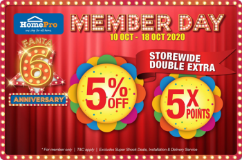 HomePro-6th-Annversary-Member-Days-Promo-350x232 - Electronics & Computers Home Appliances Johor Kedah Kelantan Kitchen Appliances Kuala Lumpur Melaka Negeri Sembilan Pahang Penang Perak Perlis Promotions & Freebies Putrajaya Sabah Sarawak Selangor Terengganu 