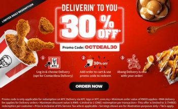 KFC-Delivery-October-Promo-350x214 - Beverages Food , Restaurant & Pub Johor Kedah Kelantan Kuala Lumpur Melaka Negeri Sembilan Online Store Pahang Penang Perak Perlis Promotions & Freebies Putrajaya Sabah Sarawak Selangor Terengganu 