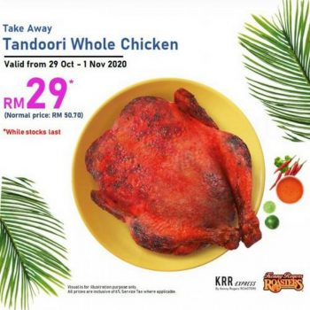 Kenny-Rogers-Roasters-Tandoori-Whole-Chicken-Take-Away-Promotion-350x350 - Beverages Food , Restaurant & Pub Johor Kedah Kelantan Kuala Lumpur Melaka Negeri Sembilan Pahang Penang Perak Perlis Promotions & Freebies Putrajaya Sabah Sarawak Selangor Terengganu 