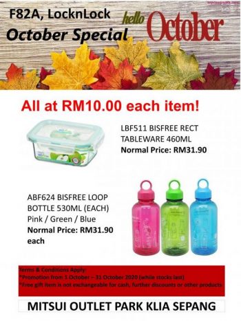 LocknLock-October-RM10-Deals-Promotion-at-Mitsui-Outlet-Park-350x467 - Others Promotions & Freebies Selangor 
