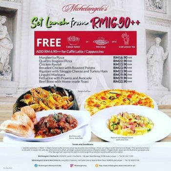 Michelangelos-New-Lunch-Promotion-350x350 - Beverages Food , Restaurant & Pub Kuala Lumpur Promotions & Freebies Selangor 