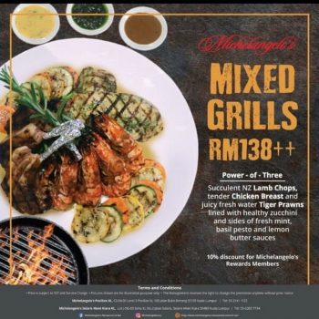 Michelangelos-New-Mixed-Grills-Promotion-350x350 - Beverages Food , Restaurant & Pub Kuala Lumpur Promotions & Freebies Selangor 