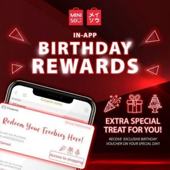 Miniso-Birthday-Rewards-Promo-350x350 - Johor Kedah Kelantan Kuala Lumpur Melaka Negeri Sembilan Online Store Others Pahang Penang Perak Perlis Promotions & Freebies Putrajaya Sabah Sarawak Selangor Terengganu 