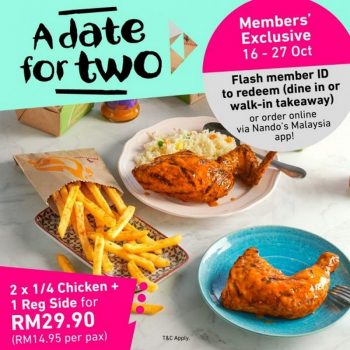 Nandos-Member-Promotion-350x350 - Beverages Food , Restaurant & Pub Johor Kedah Kelantan Kuala Lumpur Melaka Negeri Sembilan Online Store Pahang Penang Perak Perlis Promotions & Freebies Putrajaya Sabah Sarawak Selangor Terengganu 