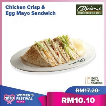 OBriens-Irish-Sandwich-Bar-10.10-Womens-Festival-at-Lazada-350x350 - Beverages Food , Restaurant & Pub Johor Kedah Kelantan Kuala Lumpur Melaka Negeri Sembilan Online Store Pahang Penang Perak Perlis Promotions & Freebies Putrajaya Sabah Sarawak Selangor Terengganu 