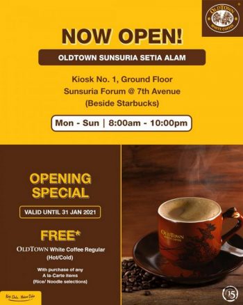 Oldtown-Opening-Promotion-at-Sunsuria-Setia-Alam-350x438 - Beverages Food , Restaurant & Pub Promotions & Freebies Selangor 