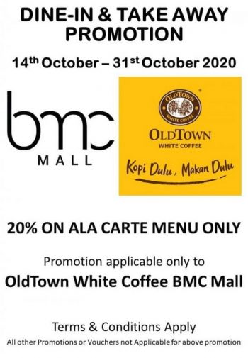 Oldtown-White-Coffee-Dine-in-Take-Away-Promotion-at-BMC-Mall-350x505 - Beverages Food , Restaurant & Pub Promotions & Freebies Selangor 
