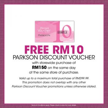 Parkson-Free-Voucher-Promotion-2-1-350x350 - Johor Kedah Kelantan Kuala Lumpur Melaka Negeri Sembilan Pahang Penang Perak Perlis Promotions & Freebies Putrajaya Sabah Sarawak Selangor Supermarket & Hypermarket Terengganu 