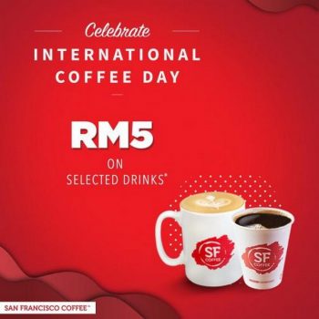 San-Francisco-Coffee-International-Coffee-Day-Promo-350x350 - Beverages Food , Restaurant & Pub Johor Kedah Kelantan Kuala Lumpur Melaka Negeri Sembilan Pahang Penang Perak Perlis Promotions & Freebies Putrajaya Sabah Sarawak Selangor Terengganu 