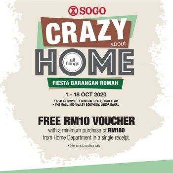 Sogo-Crazy-About-All-Things-Home-Promo-350x350 - Johor Kuala Lumpur Promotions & Freebies Selangor Supermarket & Hypermarket 
