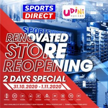 Sports-Direct-Re-Opening-Promotion-at-Udini-350x350 - Apparels Fashion Accessories Fashion Lifestyle & Department Store Footwear Penang Promotions & Freebies 