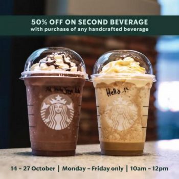Starbucks-50-OFF-on-2nd-Beverage-Promotion-350x350 - Beverages Food , Restaurant & Pub Kuala Lumpur Promotions & Freebies Putrajaya Sabah Selangor 
