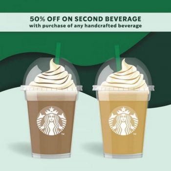 Starbucks-50-off-Promo-350x350 - Beverages Food , Restaurant & Pub Kuala Lumpur Promotions & Freebies Putrajaya Sabah Selangor 