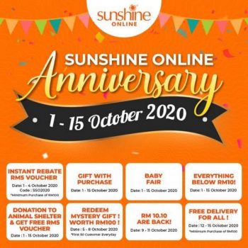 Sunshine-Online-Anniversary-Sale-350x350 - Johor Kedah Kelantan Kuala Lumpur Malaysia Sales Melaka Negeri Sembilan Online Store Pahang Penang Perak Perlis Putrajaya Sabah Sarawak Selangor Supermarket & Hypermarket Terengganu 