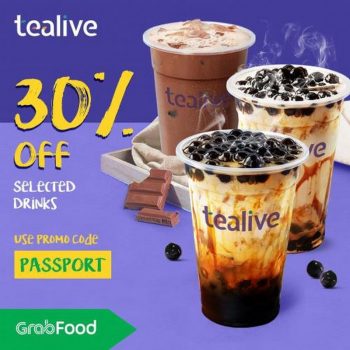 Tealive-30-OFF-Promo-Code-Promotion-at-GrabFood-350x350 - Beverages Food , Restaurant & Pub Johor Kedah Kelantan Kuala Lumpur Melaka Negeri Sembilan Pahang Penang Perak Perlis Promotions & Freebies Putrajaya Sabah Sarawak Selangor Terengganu 
