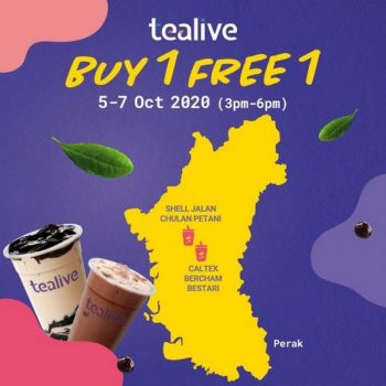 Tealive-Buy-1-Free-1-Promotion-at-2-Outlets-350x350 - Beverages Food , Restaurant & Pub Perak Promotions & Freebies 