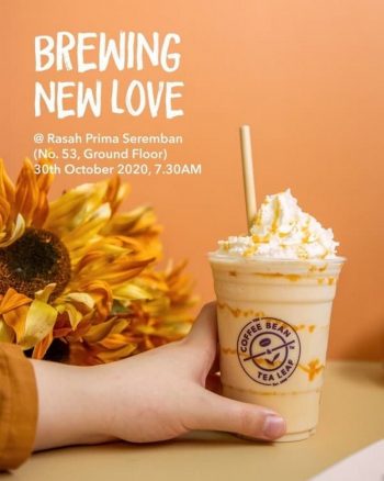 The-Coffee-Bean-Tea-Leaf-Brewing-New-Love-350x438 - Beverages Food , Restaurant & Pub Negeri Sembilan Promotions & Freebies 