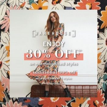 Warehouse-30-off-Promo-at-Bangsar-Village-350x350 - Apparels Fashion Accessories Fashion Lifestyle & Department Store Kuala Lumpur Promotions & Freebies Selangor 