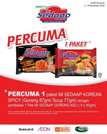 AEON-BiG-Mi-Sedaap-Promotion-350x438 - Johor Kedah Kelantan Kuala Lumpur Melaka Negeri Sembilan Pahang Penang Perak Perlis Promotions & Freebies Putrajaya Sabah Sarawak Selangor Supermarket & Hypermarket Terengganu 