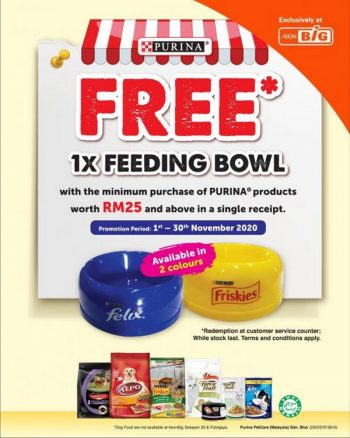 AEON-BiG-Purina-Promotion-Free-Feeding-Bowl-350x438 - Johor Kedah Kelantan Kuala Lumpur Melaka Negeri Sembilan Pahang Penang Perak Perlis Pets Promotions & Freebies Putrajaya Sabah Sarawak Selangor Sports,Leisure & Travel Supermarket & Hypermarket Terengganu 