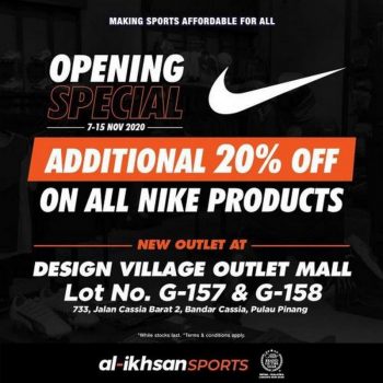 Al-Ikhsan-Sports-Opening-Promotion-at-Design-Village-350x350 - Apparels Fashion Accessories Fashion Lifestyle & Department Store Penang Promotions & Freebies 