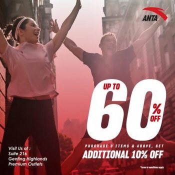 Anta-Special-Sale-at-Genting-Highlands-Premium-Outlets-350x350 - Apparels Fashion Accessories Fashion Lifestyle & Department Store Footwear Malaysia Sales Pahang Sportswear 