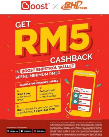 BHPetrol-RM5-Cashback-Promotion-with-Boost-350x438 1-30 Nov 2020: BHPetrol RM5 Cashback Promotion with Boost
