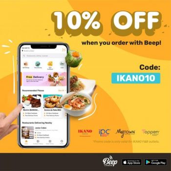 Beep-10-OFF-OFF-Promo-Code-Promotion-at-IPC-MyTown-Toppen-Shopping-Centre-350x350 - Beverages Food , Restaurant & Pub Johor Kuala Lumpur Online Store Promotions & Freebies Selangor 