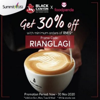 Black-Canyon-30-off-Promo-at-FoodPanda-350x350 - Beverages Food , Restaurant & Pub Johor Kedah Kelantan Kuala Lumpur Melaka Negeri Sembilan Pahang Penang Perak Perlis Promotions & Freebies Putrajaya Sabah Sarawak Selangor Terengganu 