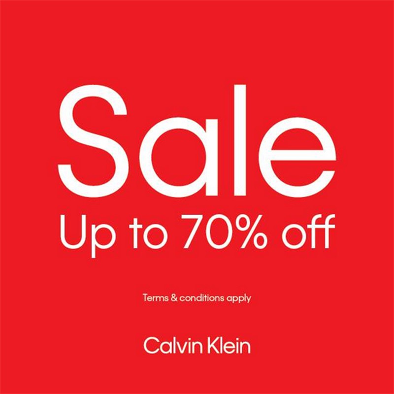 26 Nov 2020 Onward: Calvin Klein 70% off Sale 