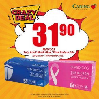 Caring-Pharmacy-Medicos-Surgical-Face-Mask-Promotion-350x350 30 Oct-16 Nov 2020: Caring Pharmacy Medicos Surgical Face Mask Promotion