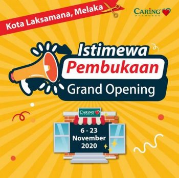 Caring-Pharmacy-Opening-Promotion-at-Kota-Laksamana-350x349 - Beauty & Health Health Supplements Melaka Personal Care Promotions & Freebies 