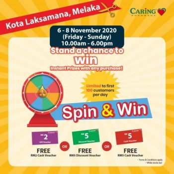 Caring-Pharmacy-Opening-Promotion-at-Kota-Laksamana-4-350x349 - Beauty & Health Health Supplements Melaka Personal Care Promotions & Freebies 