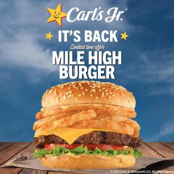 Carls-Jr.-Mile-High-Burger-350x350 - Beverages Burger Food , Restaurant & Pub Johor Kedah Kelantan Kuala Lumpur Melaka Negeri Sembilan Pahang Penang Perak Perlis Promotions & Freebies Putrajaya Sabah Sarawak Selangor Terengganu 