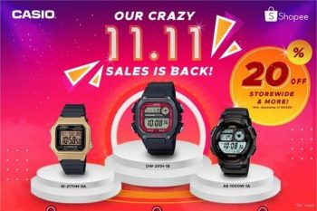 Casio-Crazy-11.11-Sale-at-Shopee-350x233 - Fashion Lifestyle & Department Store Johor Kedah Kelantan Kuala Lumpur Malaysia Sales Melaka Negeri Sembilan Online Store Pahang Penang Perak Perlis Putrajaya Sabah Sarawak Selangor Terengganu Watches 