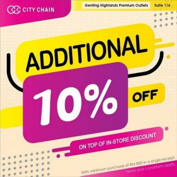 City-Chain-Special-Sale-at-Genting-Highlands-Premium-Outlets-350x350 - Fashion Lifestyle & Department Store Malaysia Sales Pahang Watches 