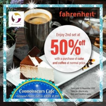 Connoisseurs-Cafe-50-off-Promo-at-Fahrenheit88-350x350 - Beverages Food , Restaurant & Pub Kuala Lumpur Promotions & Freebies Selangor 