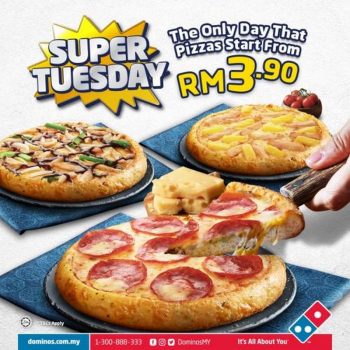 Dominos-Pizza-Super-Tuesday-Promo-350x350 - Beverages Food , Restaurant & Pub Johor Kedah Kelantan Kuala Lumpur Melaka Negeri Sembilan Online Store Pahang Penang Perak Perlis Pizza Promotions & Freebies Putrajaya Sabah Sarawak Selangor Terengganu 