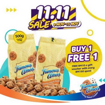 Famous-Amos-Online-11.11-Sale-Buy-1-Free-1-350x350 - Beverages Food , Restaurant & Pub Johor Kedah Kelantan Kuala Lumpur Malaysia Sales Melaka Negeri Sembilan Online Store Pahang Penang Perak Perlis Putrajaya Sabah Sarawak Selangor Terengganu 