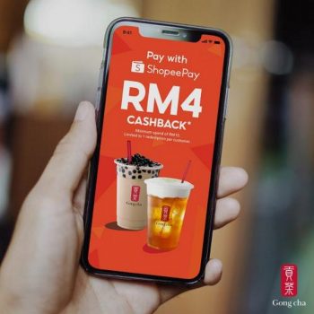 Gong-Cha-RM4-Cashback-Promotion-with-ShopeePay-350x350 - Beverages Food , Restaurant & Pub Johor Kedah Kelantan Kuala Lumpur Melaka Negeri Sembilan Pahang Penang Perak Perlis Promotions & Freebies Putrajaya Sabah Sarawak Selangor Terengganu 