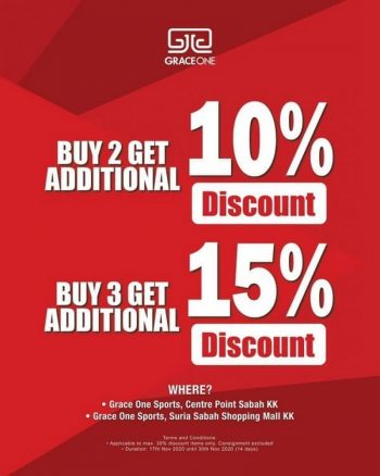 Grace-One-Sports-November-Promo-350x438 - Apparels Fashion Accessories Fashion Lifestyle & Department Store Footwear Promotions & Freebies Sabah Sportswear 