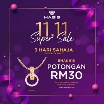 HABIB-11.11-Super-Sale-1-1-350x350 - Gifts , Souvenir & Jewellery Jewels Johor Kedah Kelantan Kuala Lumpur Malaysia Sales Melaka Negeri Sembilan Pahang Penang Perak Perlis Putrajaya Sabah Sarawak Selangor Terengganu 