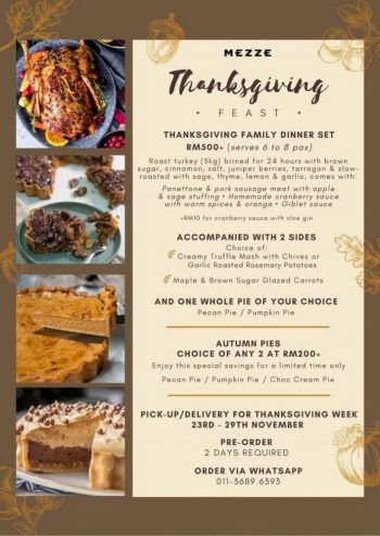 Mezze-Thanksgiving-Feast-Promo-350x494 - Beverages Food , Restaurant & Pub Kuala Lumpur Promotions & Freebies Selangor 