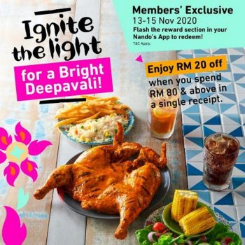 Nandos-Member-Deepavali-Promotion-350x350 - Beverages Food , Restaurant & Pub Johor Kedah Kelantan Kuala Lumpur Melaka Negeri Sembilan Pahang Penang Perak Perlis Promotions & Freebies Putrajaya Sabah Sarawak Selangor Terengganu 