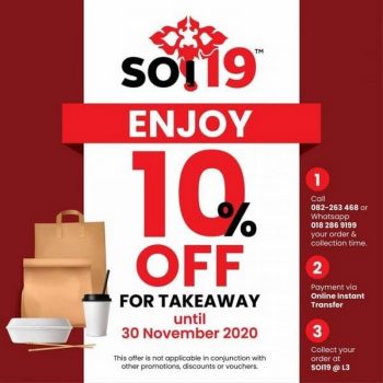 Soi19-10-off-Promo-at-Vivacity-Megamall-350x350 - Beverages Food , Restaurant & Pub Promotions & Freebies Sarawak 