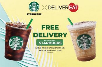 Starbucks-Free-Delivery-Promotion-at-DeliverEat-350x232 - Beverages Food , Restaurant & Pub Johor Kedah Kelantan Kuala Lumpur Melaka Negeri Sembilan Online Store Pahang Penang Perak Perlis Promotions & Freebies Putrajaya Sabah Sarawak Selangor Terengganu 