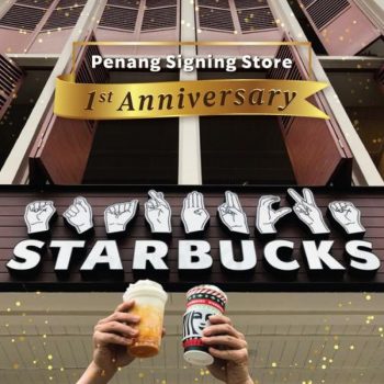 Starbucks-Signing-Store-1st-Anniversary-Promotion-at-Penang-350x350 - Penang Promotions & Freebies Supermarket & Hypermarket 
