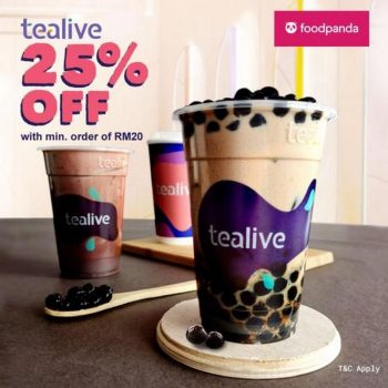 Tealive-25-OFF-Promotion-at-FoodPanda-350x350 - Beverages Food , Restaurant & Pub Johor Kedah Kelantan Kuala Lumpur Melaka Negeri Sembilan Pahang Penang Perak Perlis Promotions & Freebies Putrajaya Sabah Sarawak Selangor Terengganu 